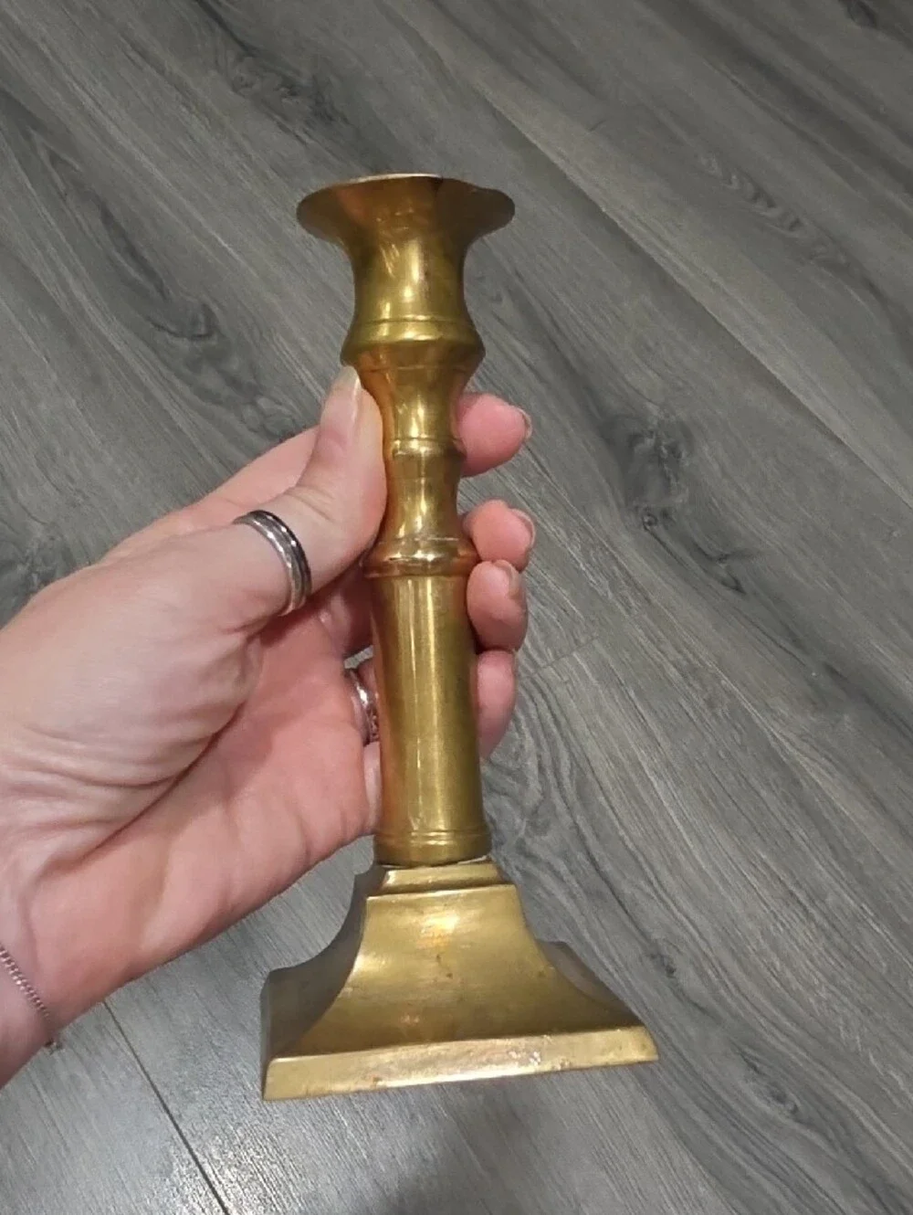 Brass Vintage Candlestick Holders Set Of 2